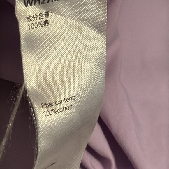 Urban Revivo Lilac ruffle collar button up blouse 3/4 painters sleeves cotton 4‎ - Picture 5 of 7